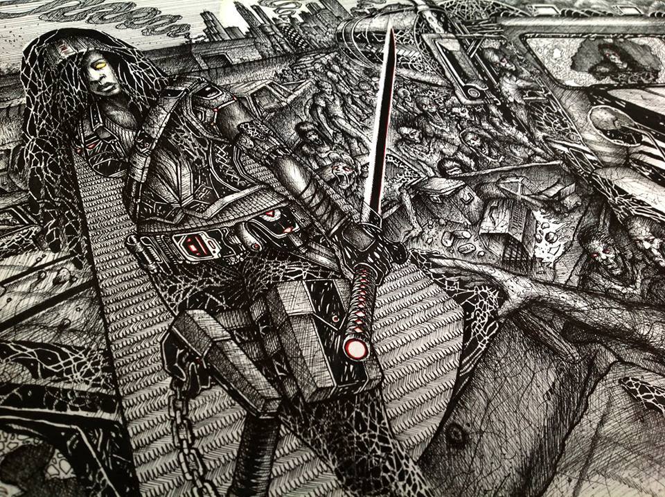 xombiedirge:  Michonne illustrations by Ben Thomas, Erik Siador &amp; James