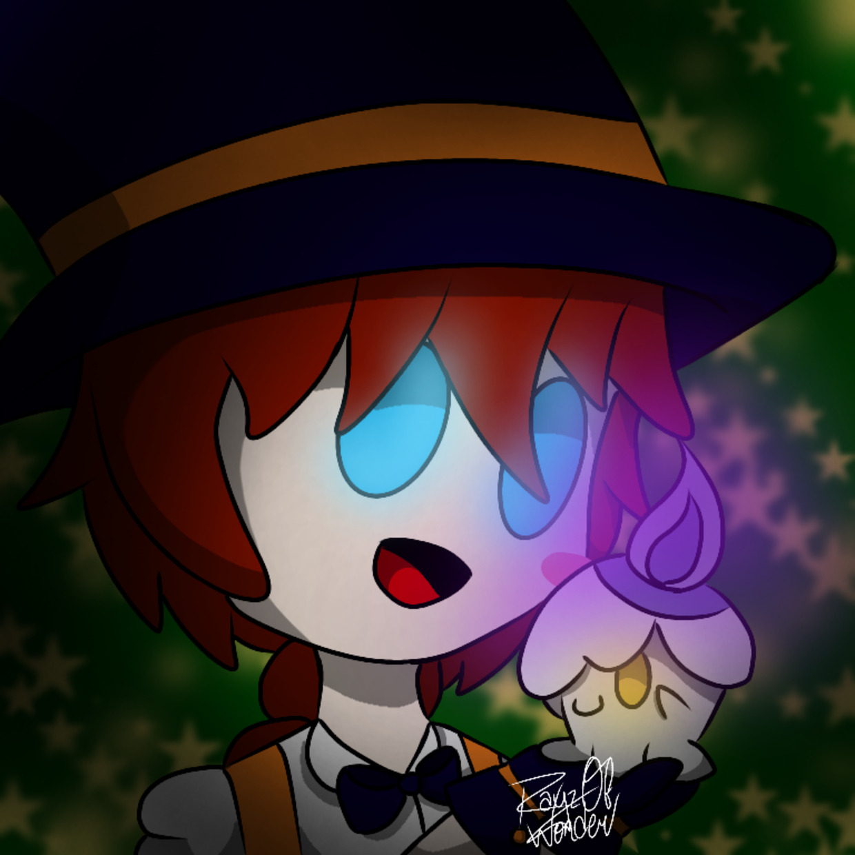 rayzofwonder:  Getting ready for Halloween! ouo Bless the little Litwick uwu 
