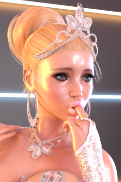 thedude3dx:  Playing around with some more Kayla looks. Bridal, supermodel, glam, all in one. I’m in love with that bun and the way it shows her neck.Will start playing around with some of the other girls too. Because I have a new cum shader I’m eager