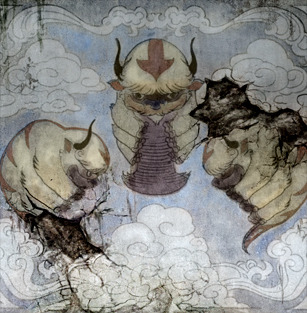 Uovertruffen Den fremmede skrivestil The Lost Lore of Avatar Aang — Gear: Painting of Air Bison One of the many  ornate...
