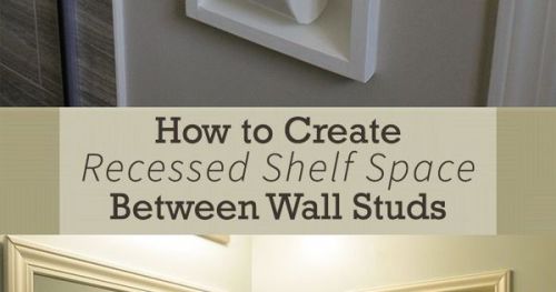 #BagoesTeakFurniture Recessed shelving between studs is a quick and relatively easy way to add more 