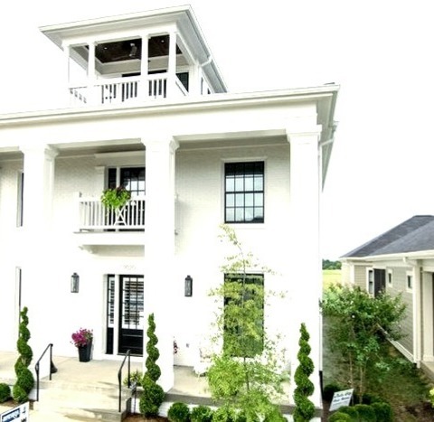 Exterior Brick LouisvilleIdea For A Big Transitional White Two-story Brick Roof