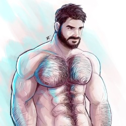 jojiart:  Mr. Sam character is done!  This i s my another style of painting  i have a “how to” video this art  i’ll post it in the end this month and PSD file on my patreon page www.patreon.com/jojiart Hope you will love him 