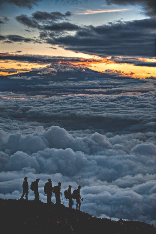 visualechoess:  Sunrise on Kilimanjaro - by: Hudson Henry