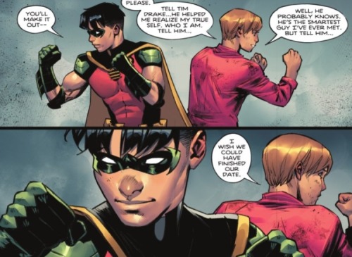 sockich: I wish we could have finished our date. / Tim Drake… do you want to go on a date with me? Y