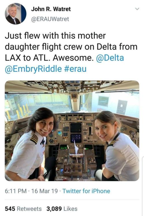 Mother-Daughter flight crew