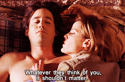 sinfultragedy:    Anya: So they all think you’re a lost, directionless loser with no plans for his future. Pfft.Xander: Anya, you can’t pfft that stuff away.Anya: Why not?Xander: I don’t know… ‘cause I think maybe they’re right.Anya: So