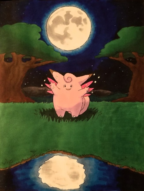starmakesdoodles:Clefable used Moonlight!