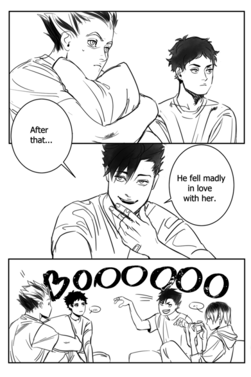 shibamannn: for @bokuakaweek , summer break! You always end up stickin’ to me somehow  part 1 / part