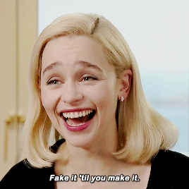 emiliaclarkedaily:Many actors are incredibly shy in real life. You, however, seem really confident. 
