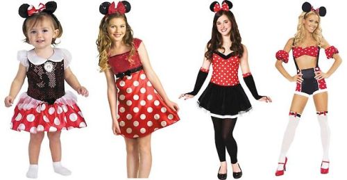 castielsteenwolf: pr1nceshawn: The evolution of Halloween costumes for girls… this is really 