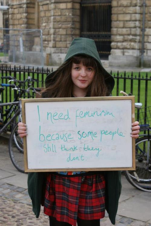 apsexeducation:glorifycreate:Oxford University students on why we need feminismThis is just my absol