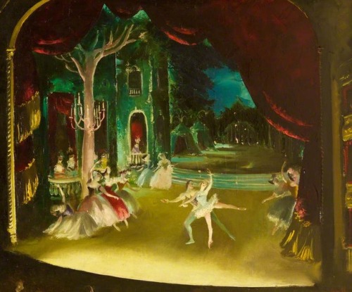 The Ballet. Doris Clare Zinkeisen (Scottish, 1898-1991). Oil on canvas. Cardiff University.Zinkeisen