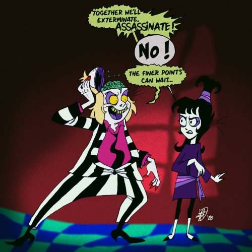 When your best pal is a bit too excited about the weekend… #beetlejuice #beetlejuicetheanimat