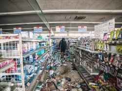 wastelandporn:   Man  sneaks into Fukushima’s Red Exclusion Zone and shows a town untouched  since March 2011 that has never been seen by the public.  6/6   @empoweredinnocence