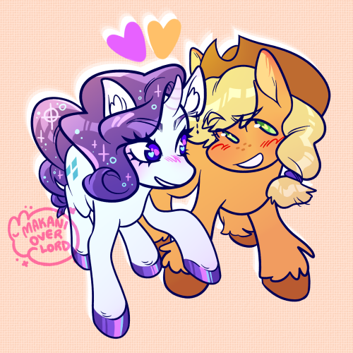 makanioverlord:some rarijack for valentine’s day &lt;3 also available as a sticker, along w the rest of the mane six and others 👀