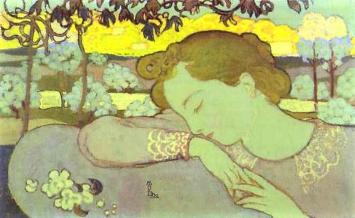 Maurice Denis, The Sleeper (Young Girl Asleep), 1892,  Oil on canvas