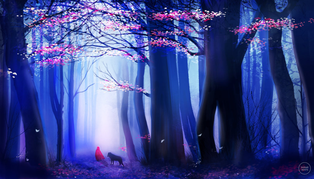 planetmiracles:  little red riding hood. by sugarmints