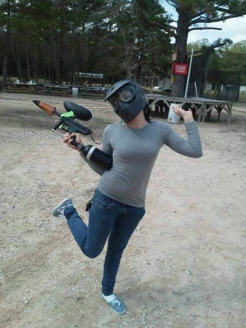 Id love to place a bet im better at paint ball than you and put my girls vtight little wet pussy on 