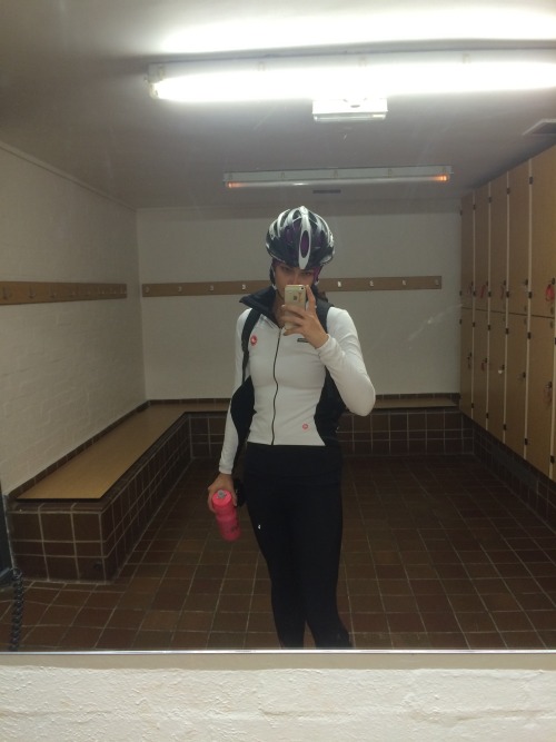 couturetri: Epic gym session. Followed by a gorgeous ride… Until my back tire blew out and I lost a 
