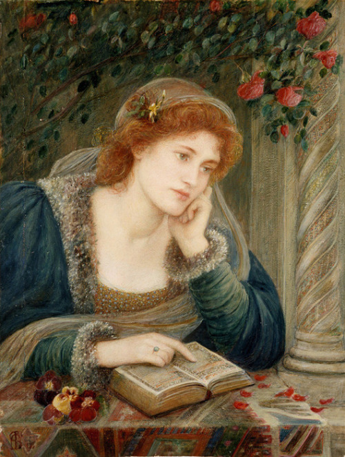 the-garden-of-delights:“Beatrice” by Marie Spartali Stillman (1867-1869).