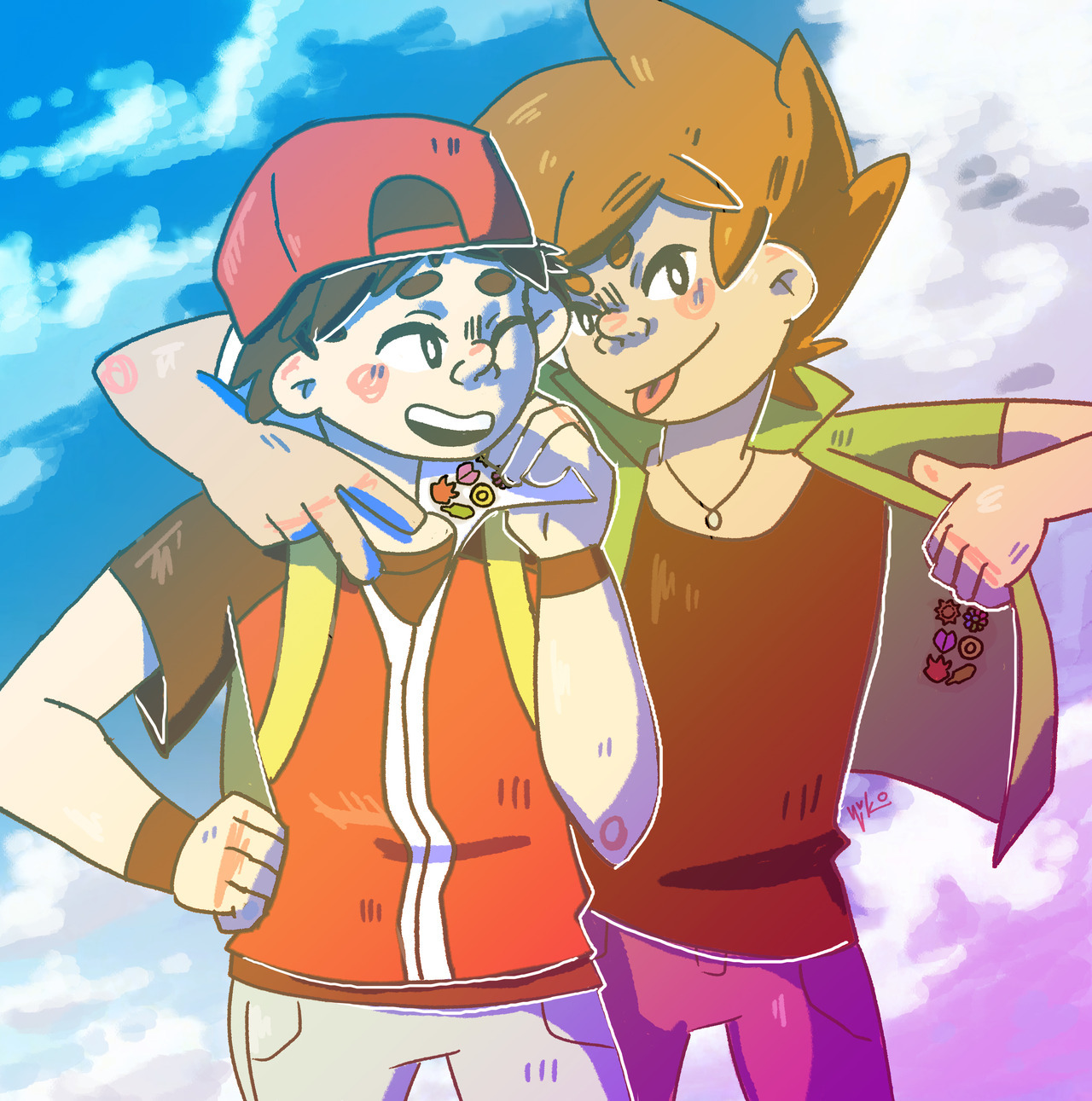 niko-draws:  i rewatched pokemon origins today. i want them to be best friends and