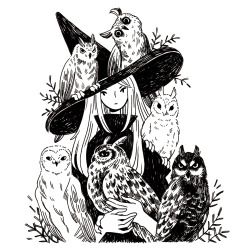 heikala: Inktober day 2, A witch and six