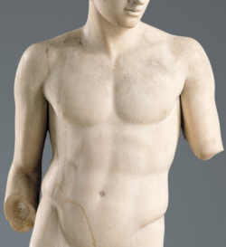 marmarinos:  Roman statue of a youth, known as the “Dresdner Knabe,” c. early 1st century CE. Marble.Roman copy of (likely) a Greek original, which dated to c. 420 BCE.