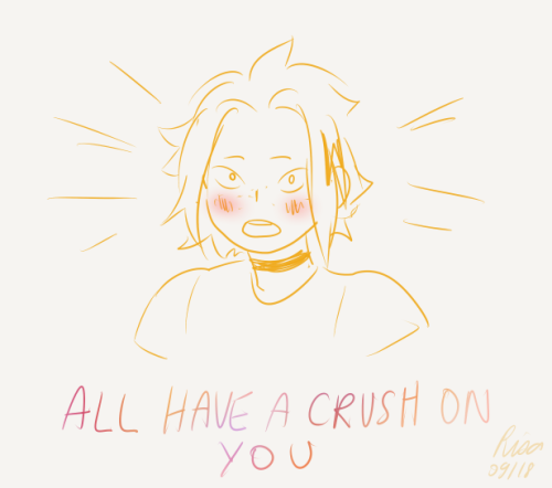 risartblog:Extremely self indulgent thing about how everyone has a huge crush on Kaminari Denki, bc 