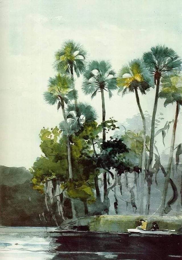 passareltemps:Winslow Homer (1836-1910), The Homosassa River, Florida, 1904.