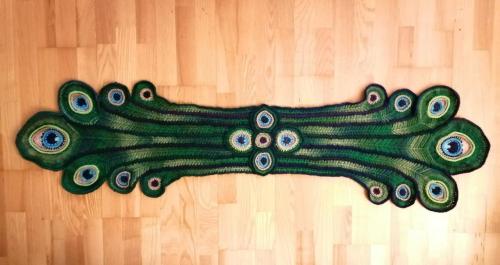 knithacker:Crochet a Beautiful & Elegant Peacock Scarf Designed By Sarah Lidster:https://buff.ly