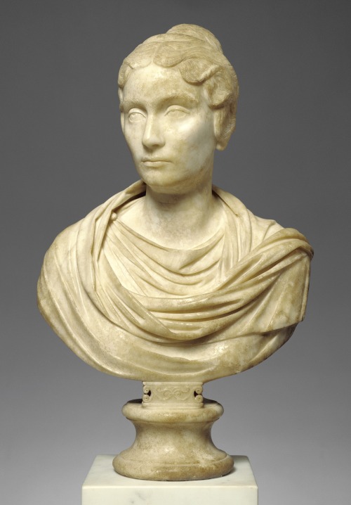 ancientpeoples: Portrait bust of a woman Rome or Lazio, Italy, 150 - 160 AD Although the woman shown