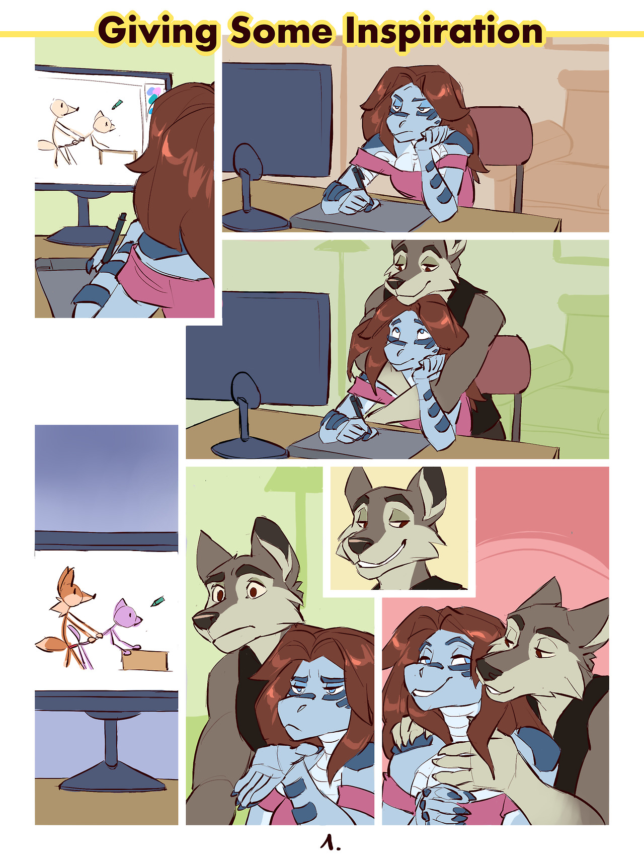 zummeng:  [COMMISSION] - Giving Some Inspiration  An amazingly cute comic commission