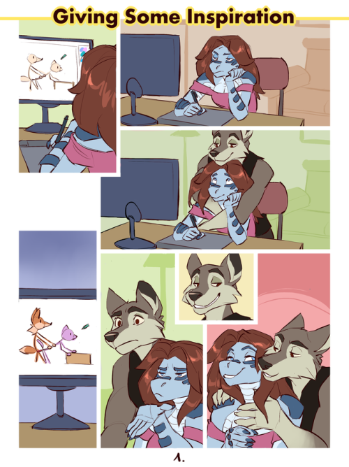 zummeng:  [COMMISSION] - Giving Some Inspiration  An amazingly cute comic commission for snowcanine on FurAffinity :3http://www.furaffinity.net/user/snowcanine