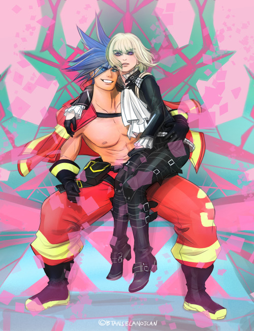 Hello LGBT community Have some of my fan art of a dumb hot fire fighter & a spicy twink. That is