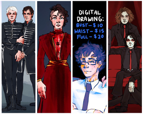 redaart: COMMISSIONS! hey guys! I just finished up my fall semester so I’m opening up a few commissi