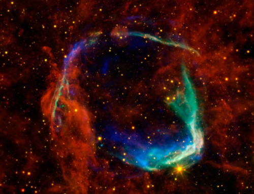 multispectral view of a supernova remnant js