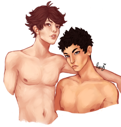 Aestheticoikawa:  Kinda Finished Iwaoi(I Know Iwa’s Hair Is Wrong But ╮(─▽─)╭