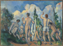 kecobe:  Baigneurs = BathersPaul Cézanne (French; 1839–1906)ca. 1890Oil on canvasMusée d’Orsay, Paris© RMN (Musée d’Orsay) / Hervé Lewandowski 