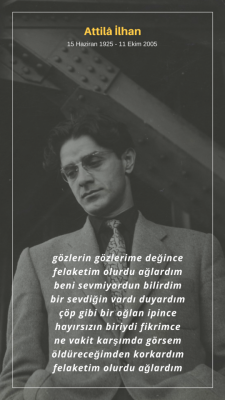 okuryazarlar:    Türk şiirinin büyük ustalarından, ‘kaptan’ Attila İlhan&lsquo;ı aramızdan ayrılışının 12. yılında saygıyla anıyoruz.   