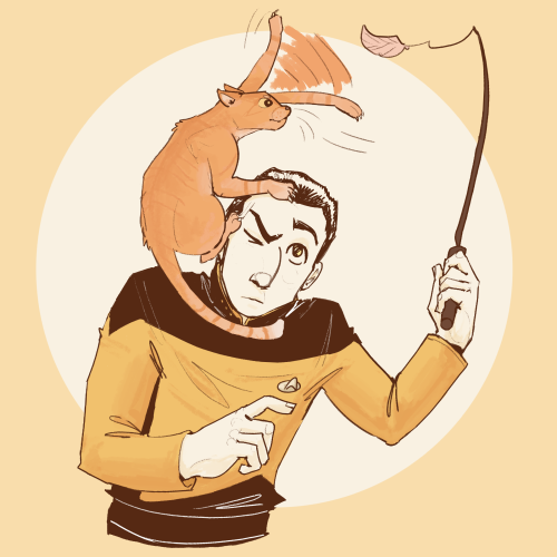 starfleetspacecadet: @chewbaccaaah requested data and spot!! i love them thank you