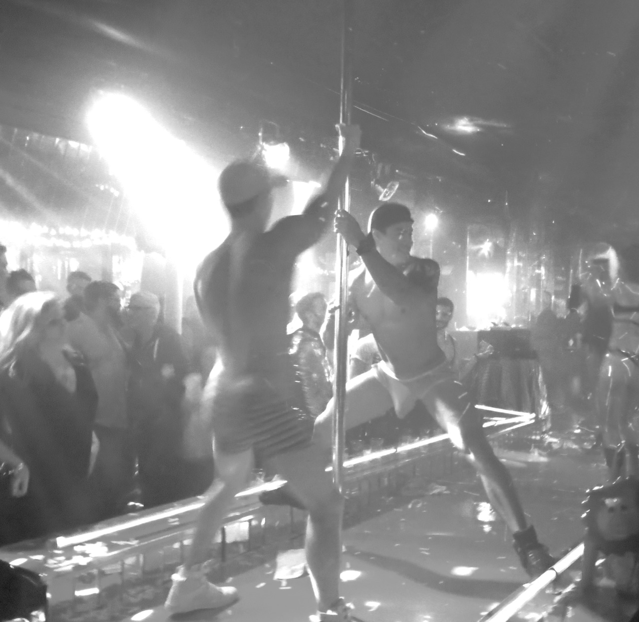 wehonights:  watching the boys on the pole