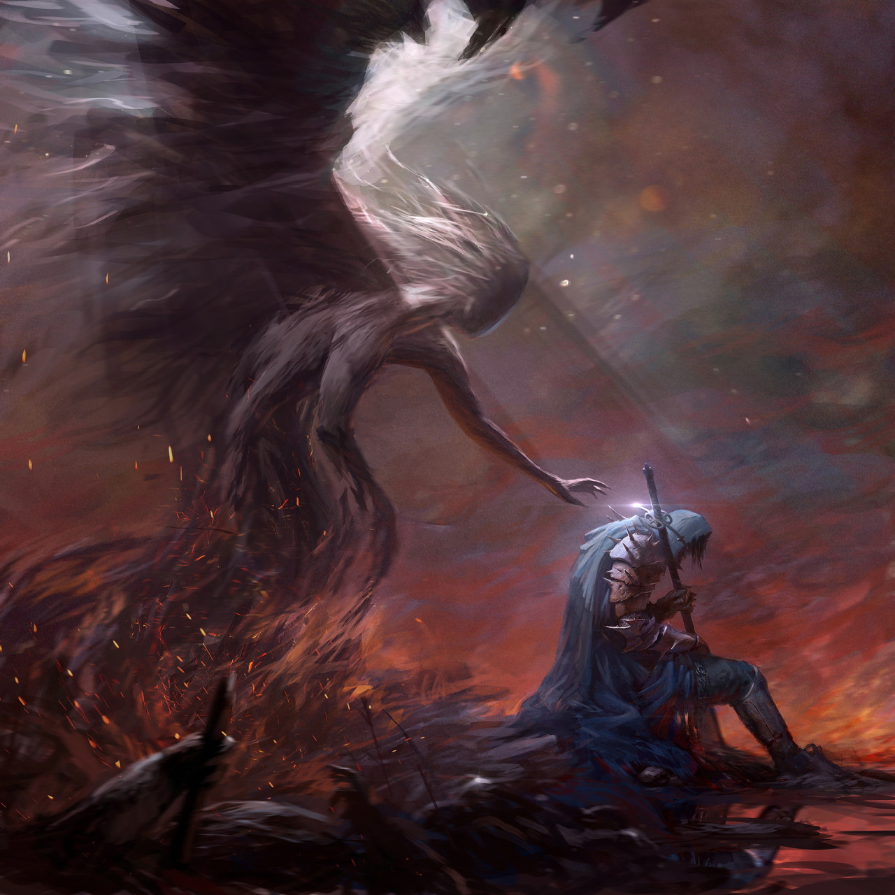 knightofleo:    Artem Demura  forever my queen   abandoned laketreasurelovesongfear