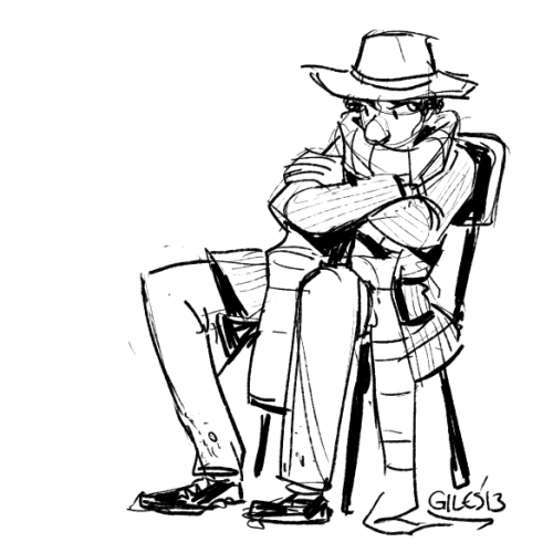 daphneashbrook:gilesdraws:Fourth Doctor sulking.Love!cute