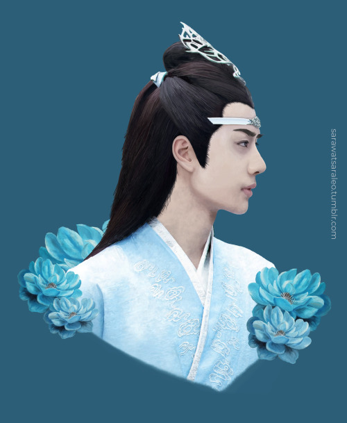 sarawatsaraleo:Digital painting of Wang Yibo as Lan WangJi Happy Yibo Day!