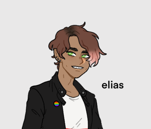 oops they’re backwards even more ocs…..elias is rhys’ brother and he is also….. Werewo