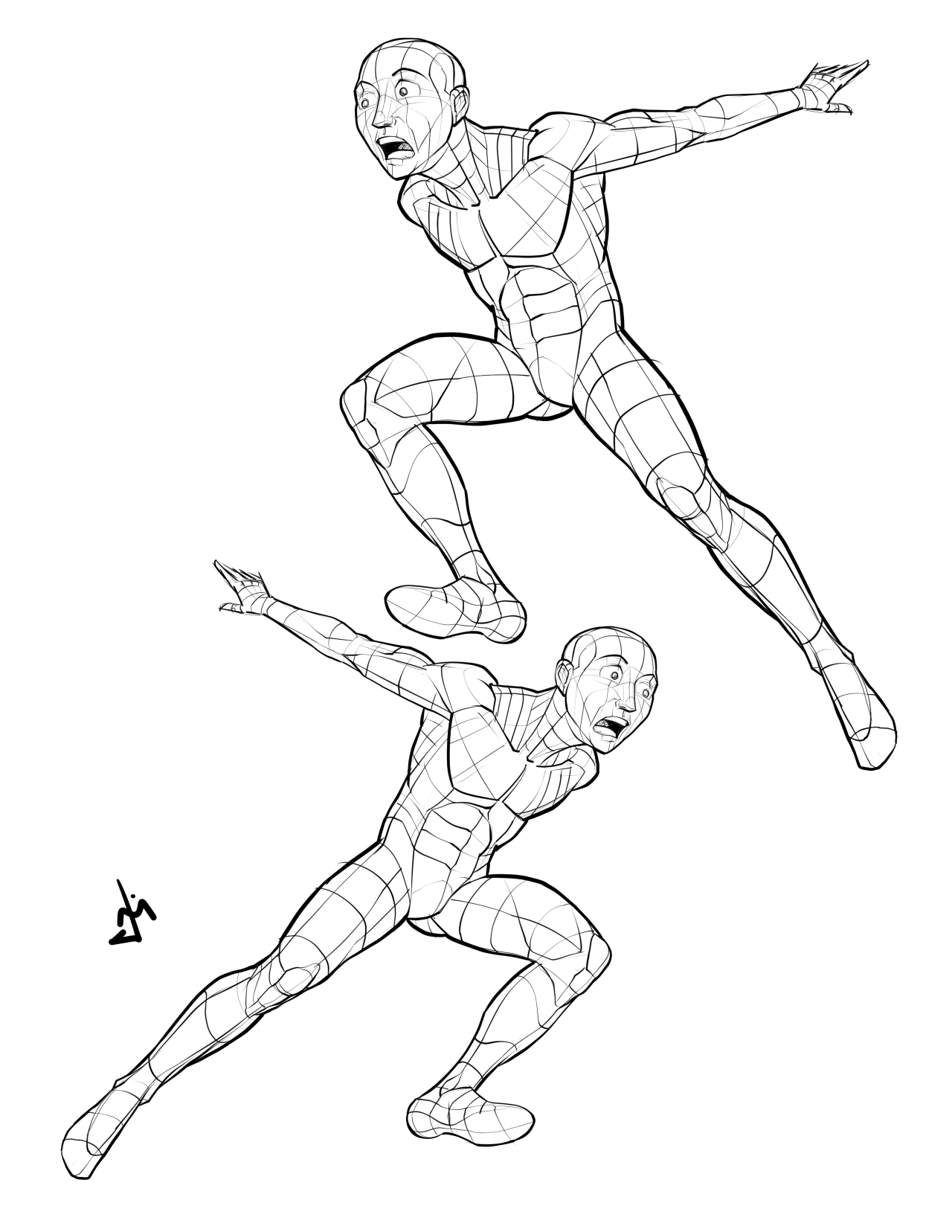 Female Stretching (Pose) - CLIP STUDIO ASSETS