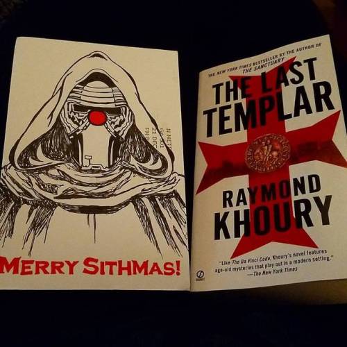 What a lovely day for my mailbox. A lovely Kylo Ren Christmas Card from @helles__belle and a book th