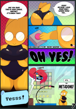 somescrub:  [Short Distance Relationship] - Page 7  Swimsuit Alphys was the top voted outfit!I had some fun with CSP’s comic stuff.  Consider supporting the comic and any future comics on my Patreon page. If you’re interested in seeing these continue,