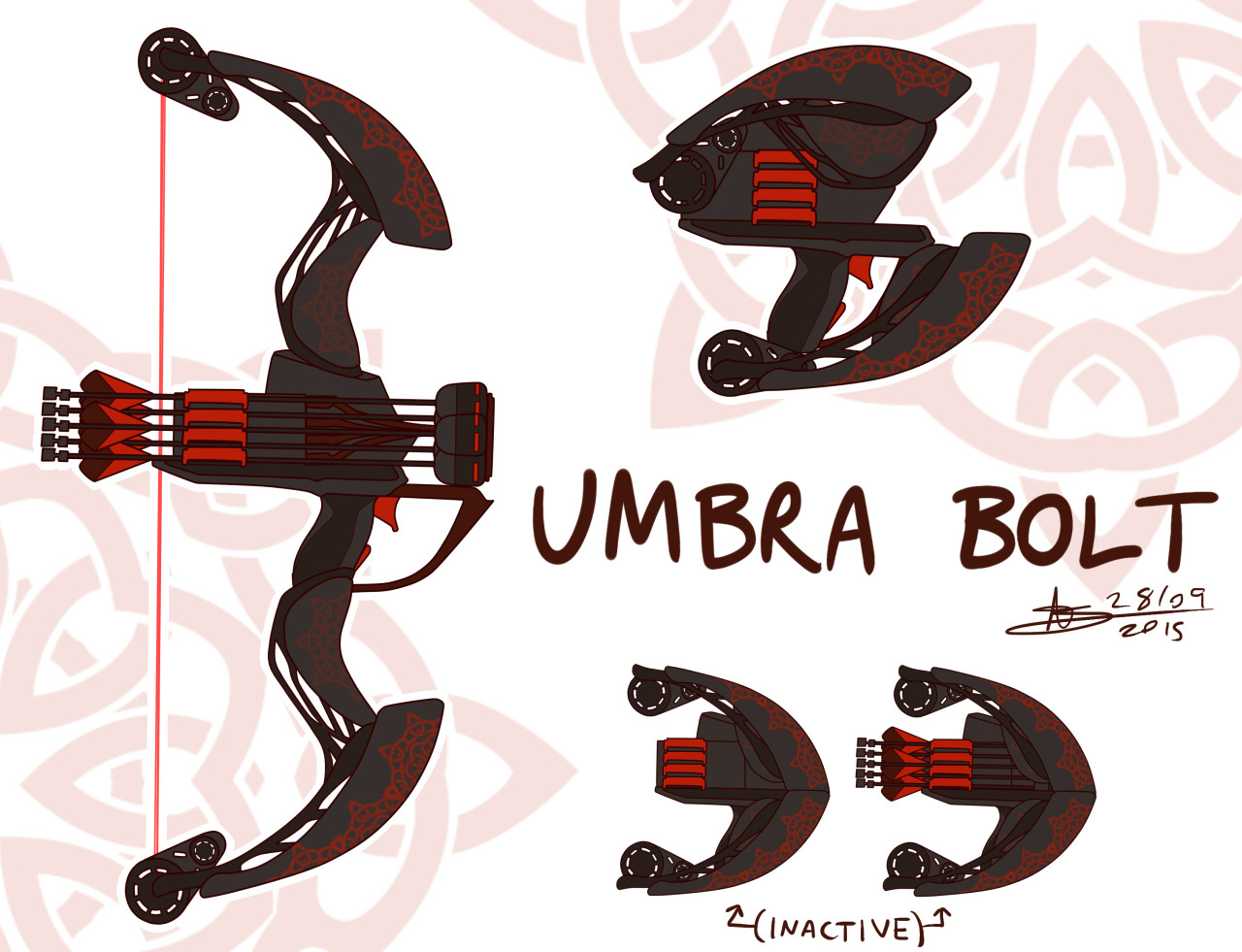 Dork Lord Rwby Oc Weapon Umbra Bolt Longbow Compact